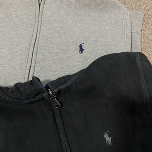 Two polo zip up hoodies,got mine for 70$ but selling them for 35!Only worn once.